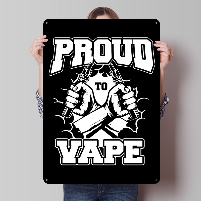 Vape Decoration - 電子タバコ、ベイパー、ベイピング、ブリキのポスター、カスタマイズ可能なウォールアート、レトロヴィンテージメタルサイン、ホームルーム、マンケーブの装飾、ガレージ、居心地の良い場所に