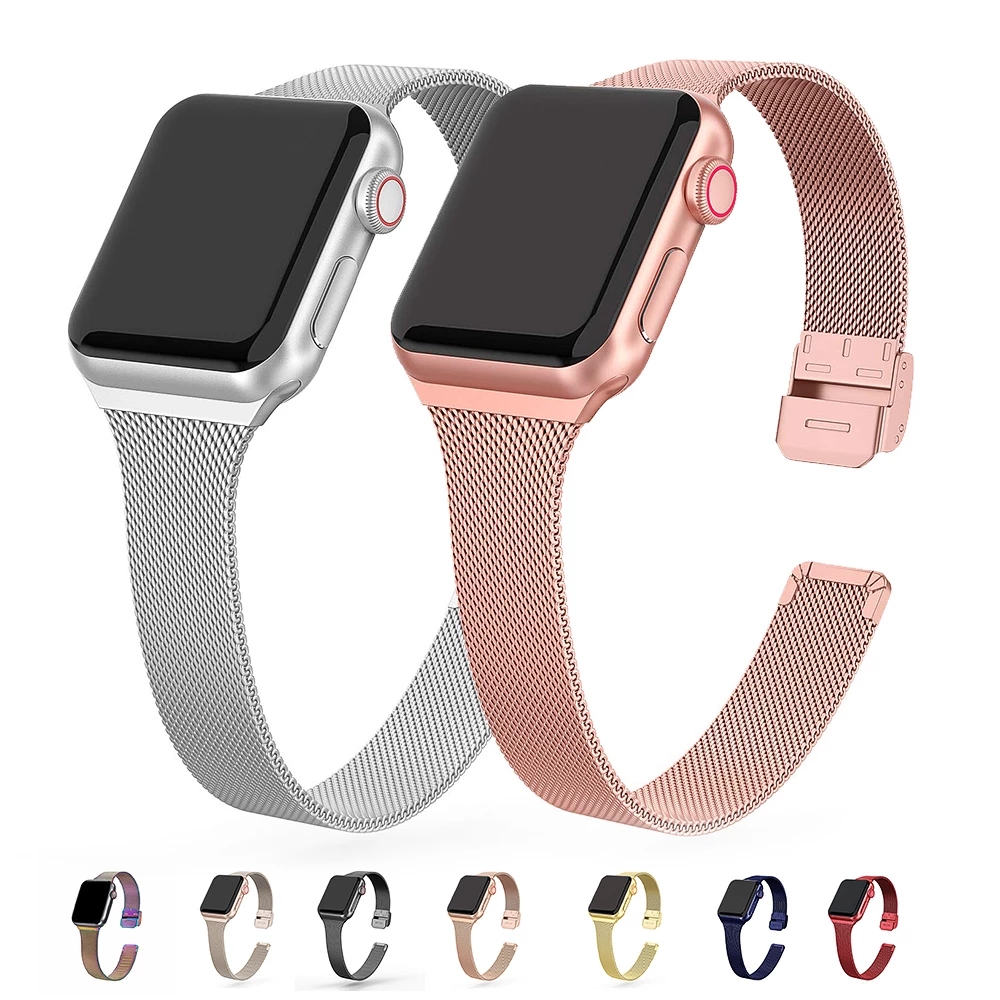 ステンレス鋼メッシュストラップ Apple Watch バン - Mesh Coil Strip のレビューと価格