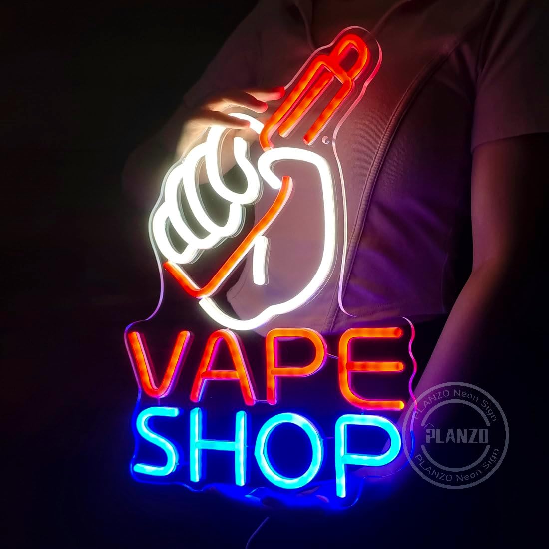 LED付き電子タバコのネオンサイン,タバコ,ビジネスストア, - Vape Decoration のレビューと価格
