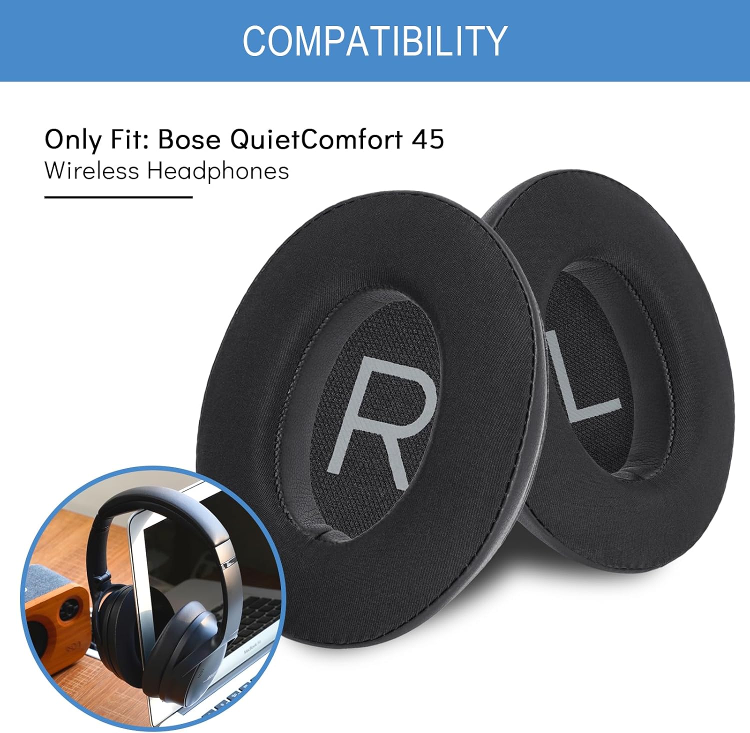 Bose QC45用冷却ジェル交換イヤーパッド、Bose Q - Bose Headphone Qc45 のレビューと価格