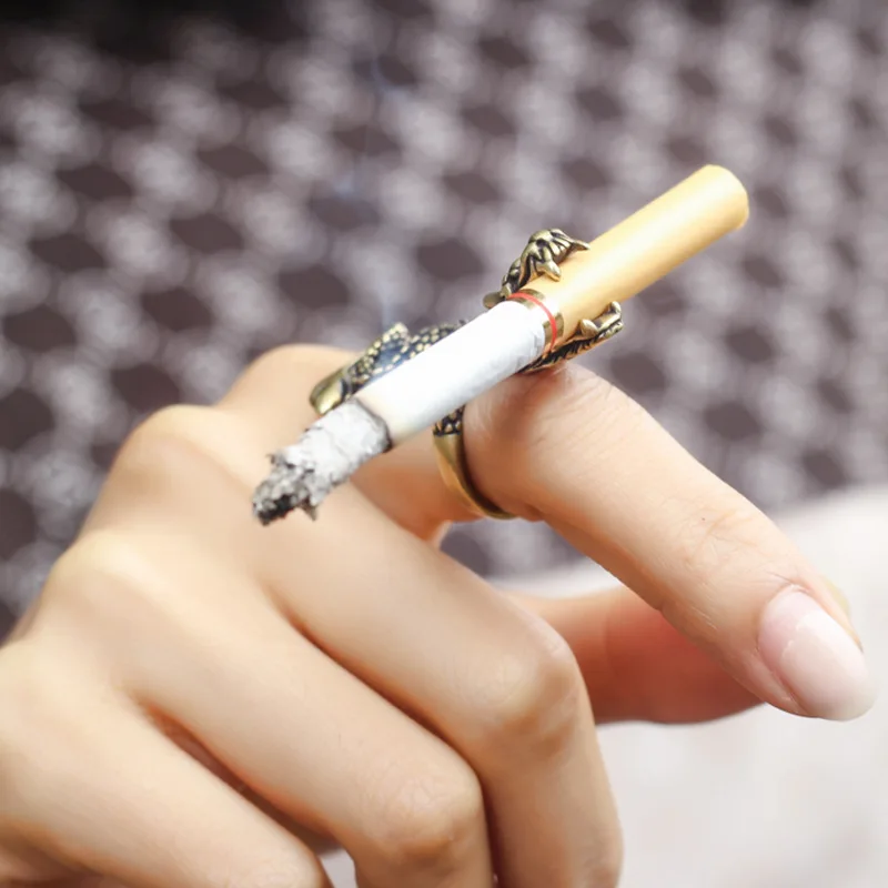 レトロドラゴンタバコホルダーリングラックフィンガークリップブ - Vape Ring のレビューと価格