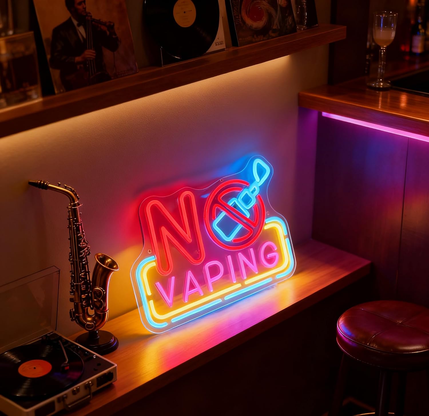 No Vaping LEDネオンサイン USB電源ネオンライ - Vape Decoration のレビューと価格