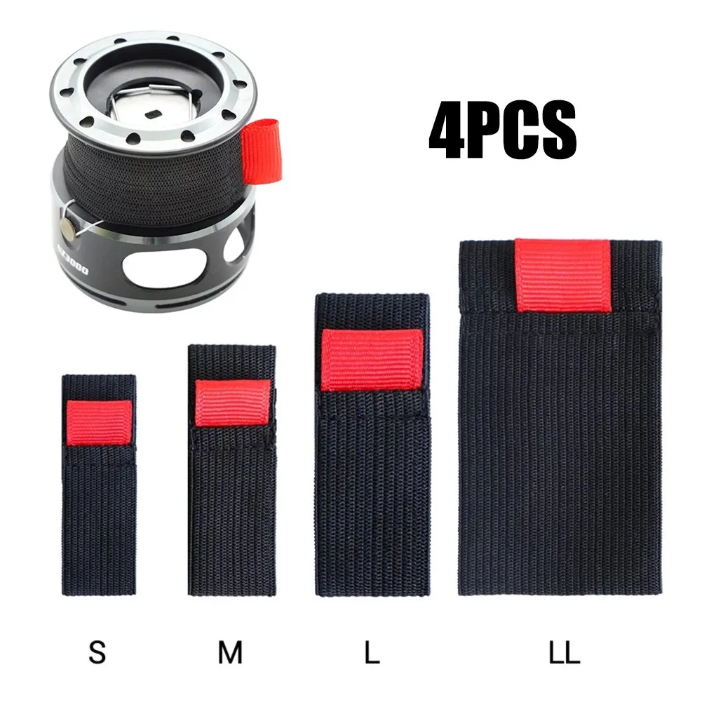 釣り用の伸縮性スプールベルト,リール保護ベルト,黒と赤のバン - Mesh Coil Strip のレビューと価格