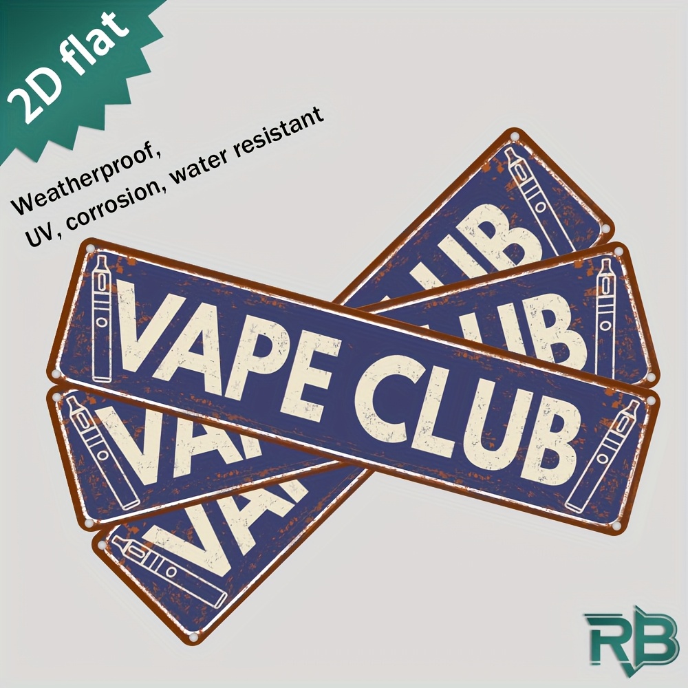 2Dフラット - ヴィンテージメタルサイン - ベイプクラブ - Vape Decoration のレビューと価格